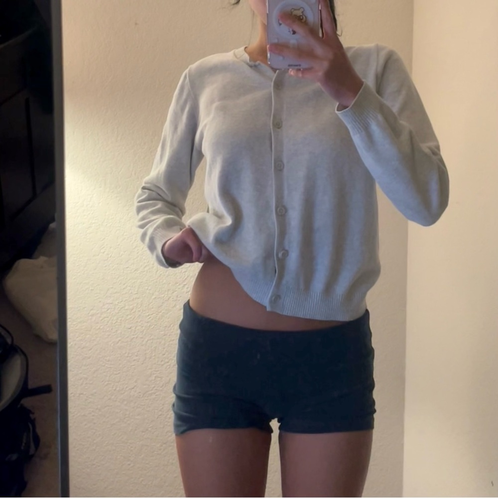 Black / dark navy foldover mini Brandy Melville shorts